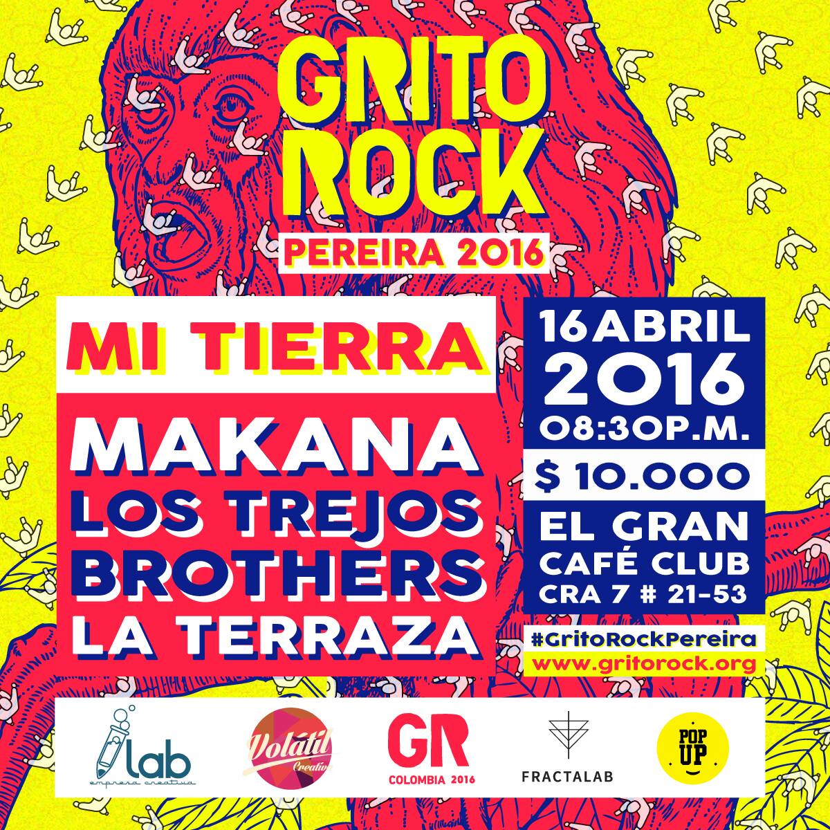 Programación Mi Tierra en el Festival Grito Rock Pereira