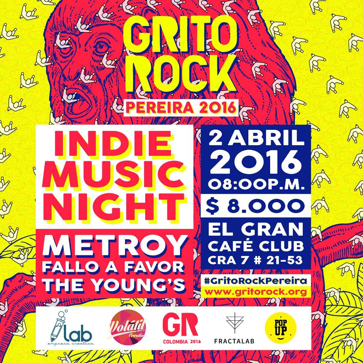 Primer evento del Grito Rock Pereira 2016