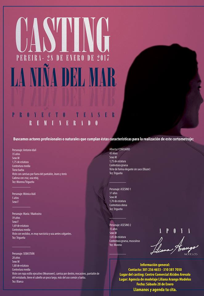 Cartel Casting La Niña del Mar
