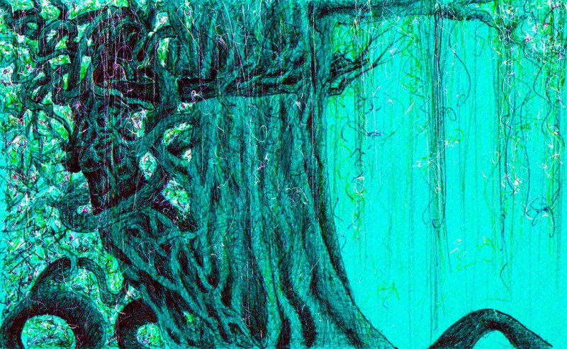 Ilustración La historia de un presagio, sueños, presagios y alucinaciones. artista Adrián Estrada Mejía, Tercera Edición Ciudad Gótica, Revista Digital La Astilla en el Ojo.