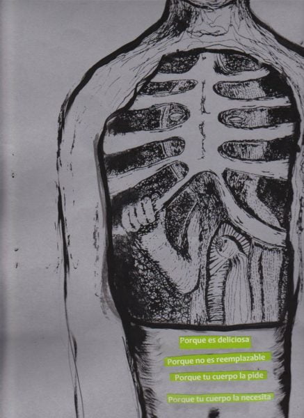 Ilustración Carne y cuerpo de la serie Deshumanización Artista: Diego Bastidas para la Tercera Edición Ciudad Gótica de la Revista Digital La Astilla en el Ojo.
