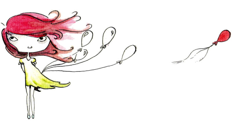 Viento ilustración por Juan Zapata (Zeta Ce) de la serie Mujer me inspiras. Primera edición Amor, Alegría y Locura Revista Digital La Astilla en el OJo.