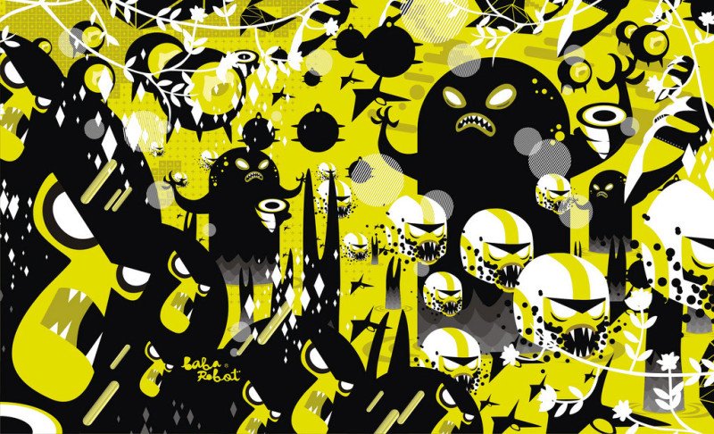 ilustración hecha por babarobot